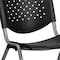 Flash Furniture HERCULES Series 880 lb. Capacity Black Plastic Stack Chair with Titanium Gray Powder Coated Frame, PK5 5-RUT-F01A-BK-GG - alternate 7